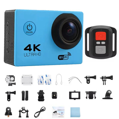 Ultra HD 4K Action Camera 30fps with WiFi – 2.0 Inch 170° Wide Angle Waterproof Helmet Sport Video Recording Camera