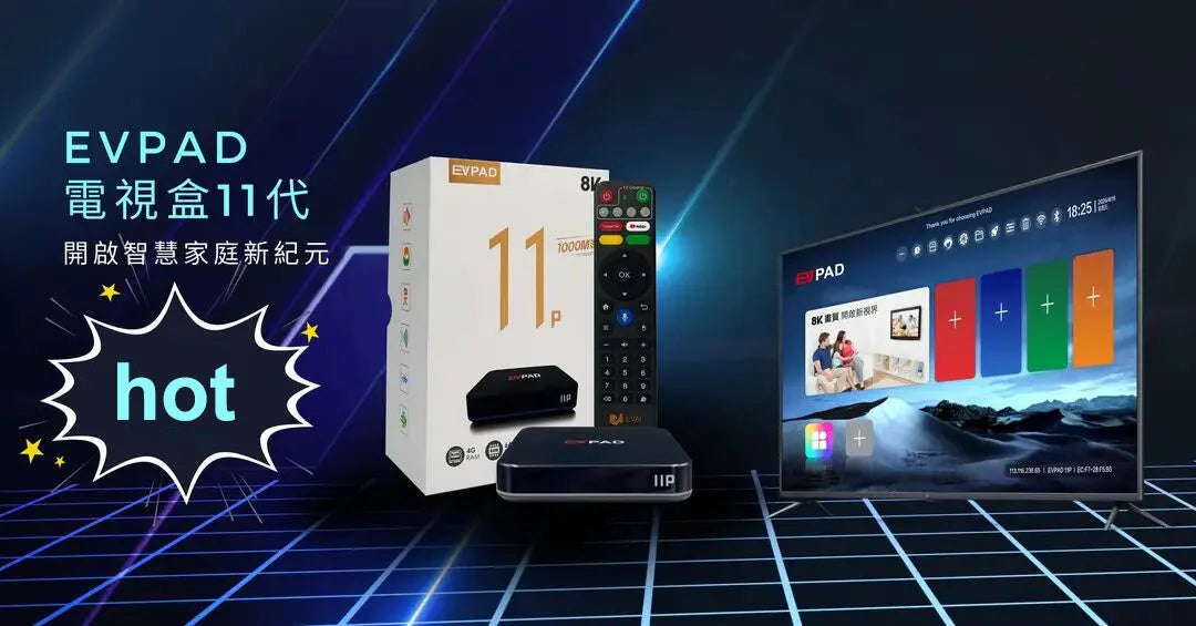[Genuine] Evpad 11P 2025 Android TV Box – 4G/64G Set Top Box, Popular in Korea, Japan, USA, Singapore & More