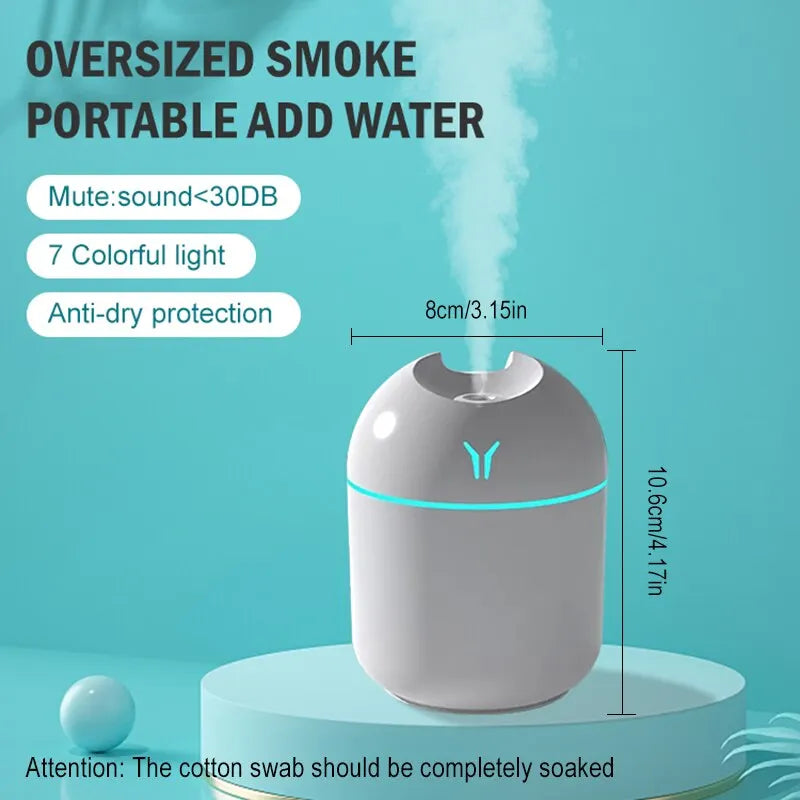 Small Y Humidifier: USB Mute Aromatherapy Desk Bedroom Desktop Portable Large Spray Car Purifier