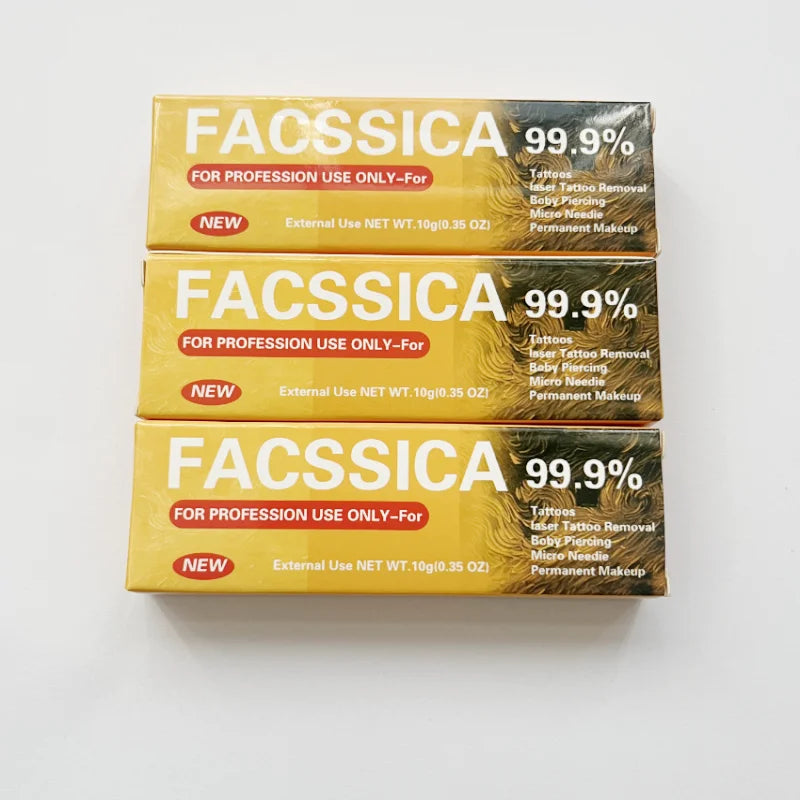 Newest 99.9% FACSSICA Tattoo Removal Cream – 10g for Permanent Makeup, Microblading, Eyebrow & Lip Care