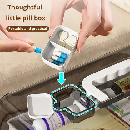 White Large Capacity Medicine Box – Multi-Layer Storage Organizer for Home Medicine Management