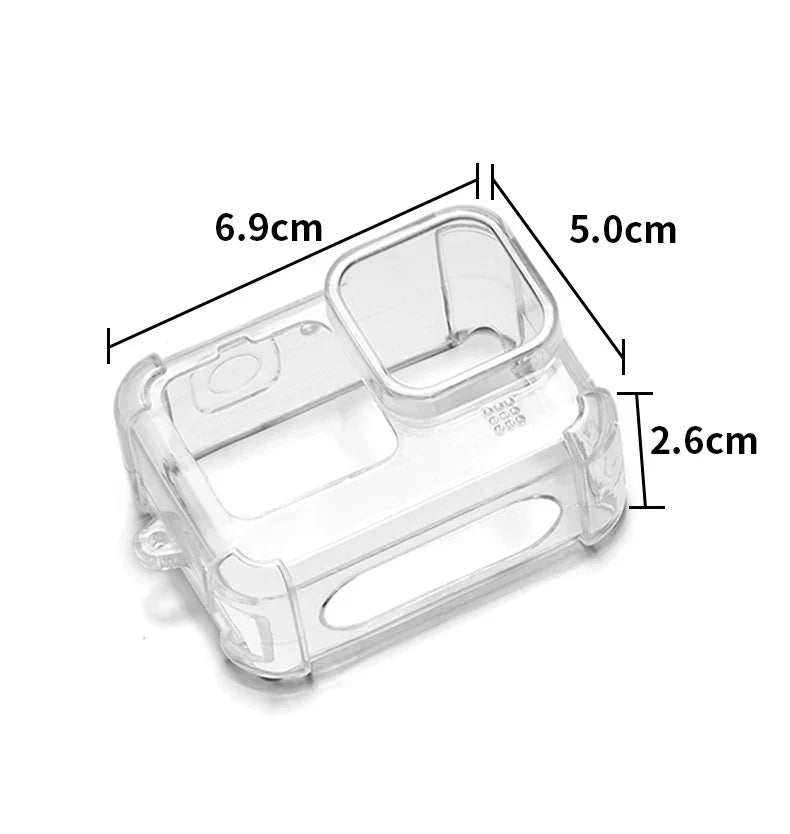 Protective White TPU Housing Case with Lens Cap Strap for GoPro Hero 9 10 11 12 13 Black Accessories