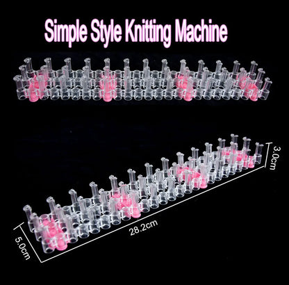 Fashion Rubber Loom Band Weaver Kit – DIY Elongated Knitting Machine with Bands, Hooks & Weaving Frame for Crafts and Toys