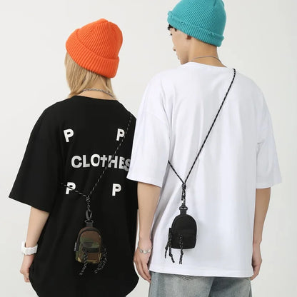 Mini Pendant Bag Key Headset Card Storage Bag - Men's Travel Backpack, Small Chest Bag, Handbag Wallet for Women