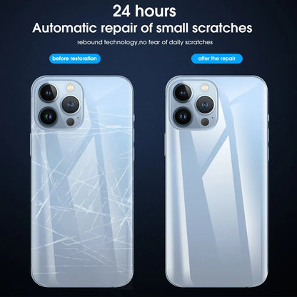 3 Sets Back Hydrogel Film Border Frame Stickers — Full Cover Back Screen Protectors for iPhone 16 Pro, 15, 14, 13, 12 Pro Max Plus