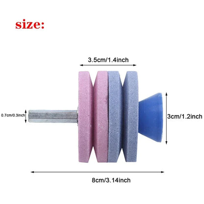 Universal Garden Tool Blade Sharpener - Rotary Drill Grinding Cutter for Lawnmower Knives & Outdoor Tools