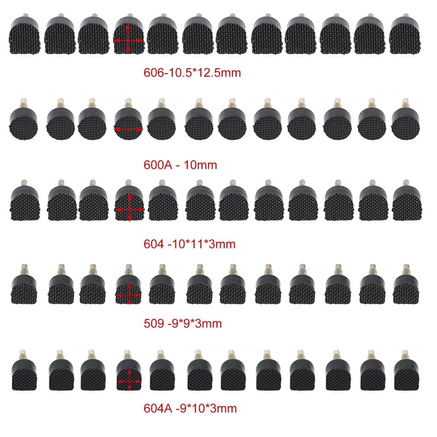 60Pcs High Heel Shoe Repair Tips - 5 Size Replacement Nails, Dowel Lifts & Heel Taps for Shoe Restoration