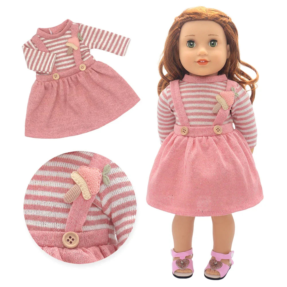 Baby Born Doll Clothes Set – Cute Jumpers, Rompers & Shoes for 13-18 Inch Newborn Dolls, Festival & Birthday Gift