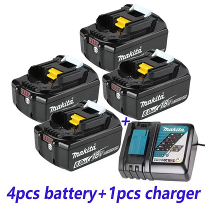 100% Compatible Makita 18V 6000mAh Rechargeable Lithium-Ion Battery – Replacement for BL1860, BL1830, BL1850, BL1860B Tools