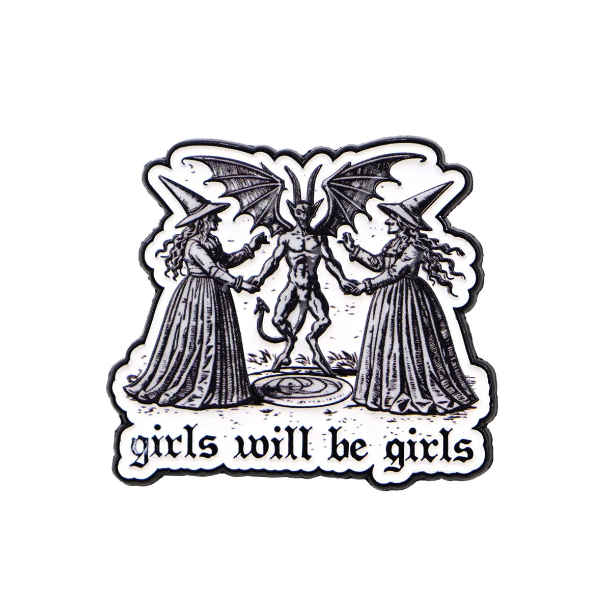 Funny Witch Enamel Pin — Halloween Lapel Brooch for Backpacks, Cosplay & Party Gifts