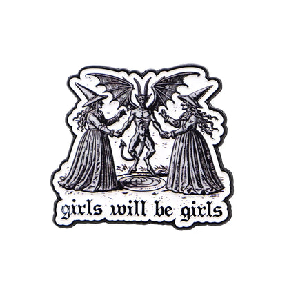 Funny Witch Enamel Pin — Halloween Lapel Brooch for Backpacks, Cosplay & Party Gifts
