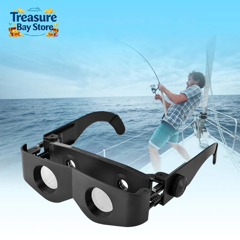 Adjustable Binocular Magnifier Glasses - Hands-Free Fishing Focus Telescope for Theater & TV Viewing