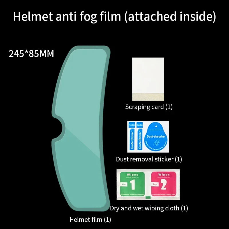 Universal Motorcycle Helmet Anti-Fog & Rainproof Film – Clear, Durable Nano Coating Sticker
