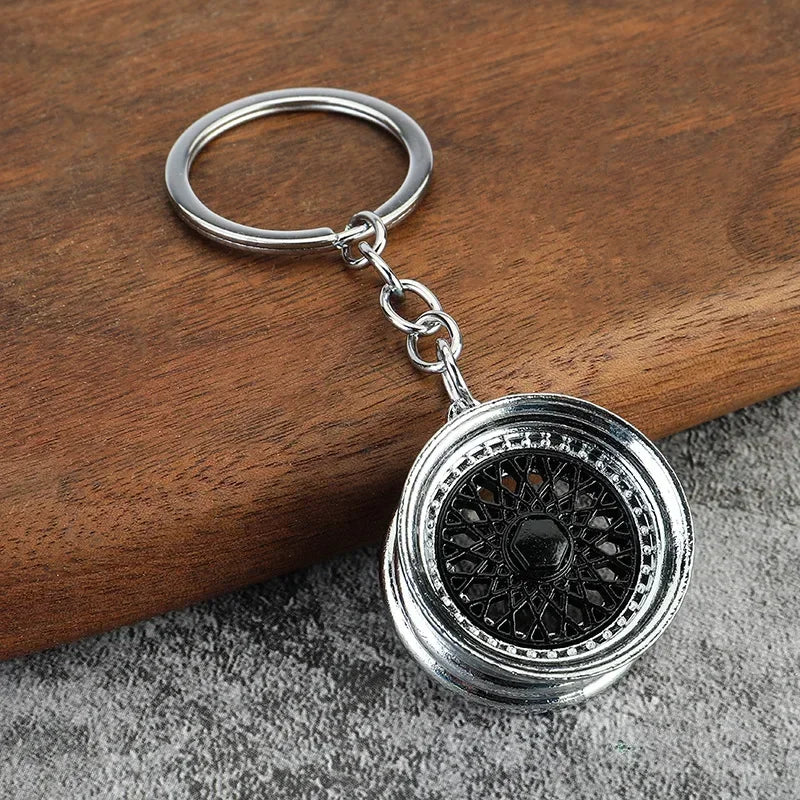Creative Gear Head Keychain – Speed Gearbox & Turbo Hub Brake Disc Pendant for Car Keys, Shock Absorber Keyring
