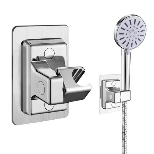 ABS Wall-Mounted Shower Head Holder – Self-Adhesive, Adjustable & Rotatable Handheld Bracket for Bathroom Accessories