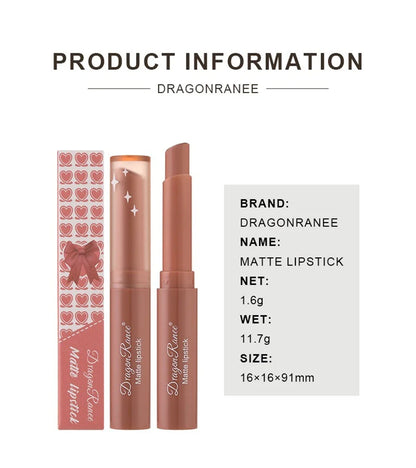 Nude Matte Waterproof Lipstick – Long-Lasting Velvet Red Lipsticks for Women, Non-Fading Lip Makeup