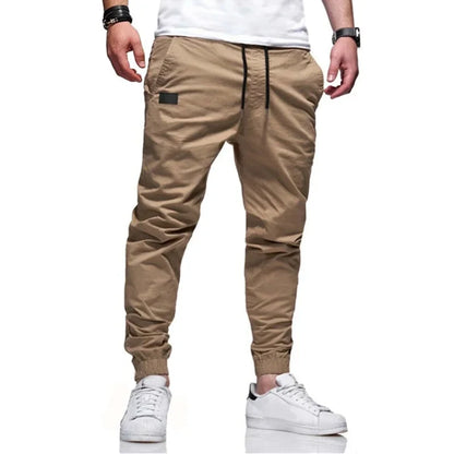 Men’s 2024 Cargo Joggers – Loose Straight Solid Color Sweatpants Casual Sports Trousers