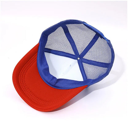 Custom Logo Mesh Trucker Cap - 5 Panel Snapback Baseball Hat for Men & Women Summer Sports Sun Hat
