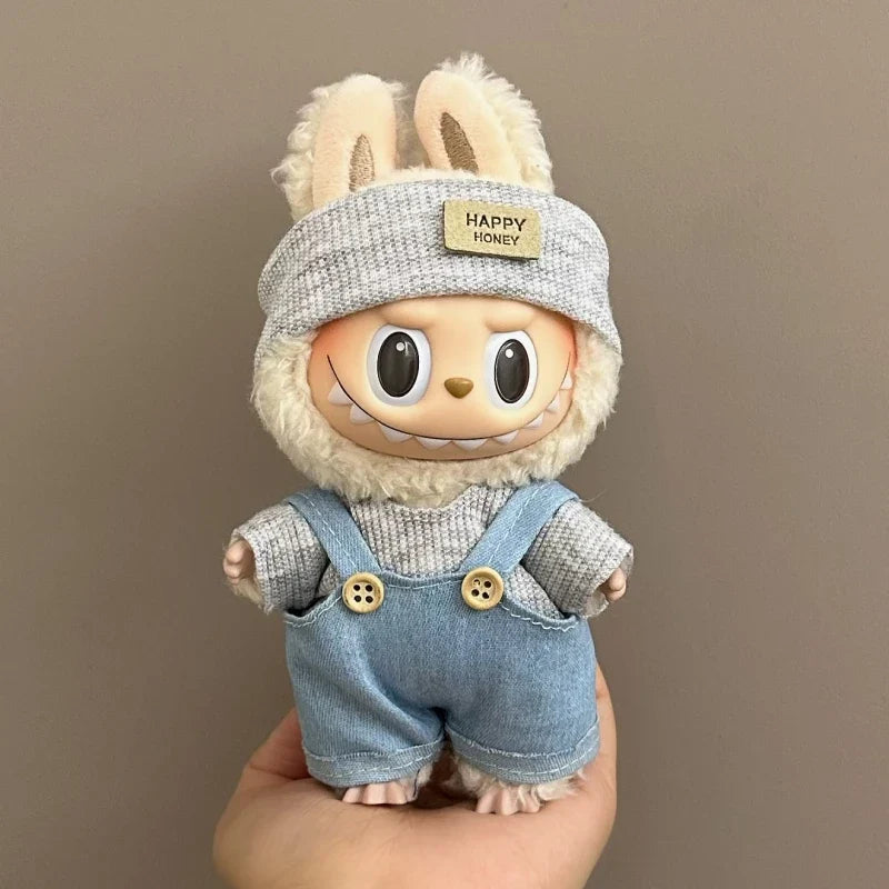 Labubu Doll Clothes Set for V1/V2 — Strap Pants & Cute Skirt Overalls with Accessories, Toy Gift for Kids