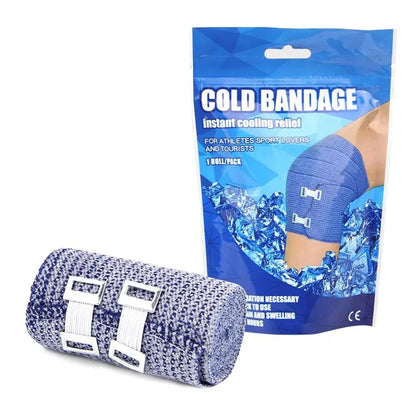 Self-Adhesive Ice Bandage: Instant Cooling Tape for Muscle Recovery - Compression Tape for Athletes and Adults