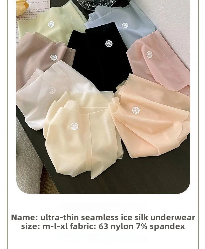 6-Pack Women’s Seamless Ice Silk Underwear – 3D Shaping Peach Butt Invisible No-Show Panties for Yoga & Daily Wear