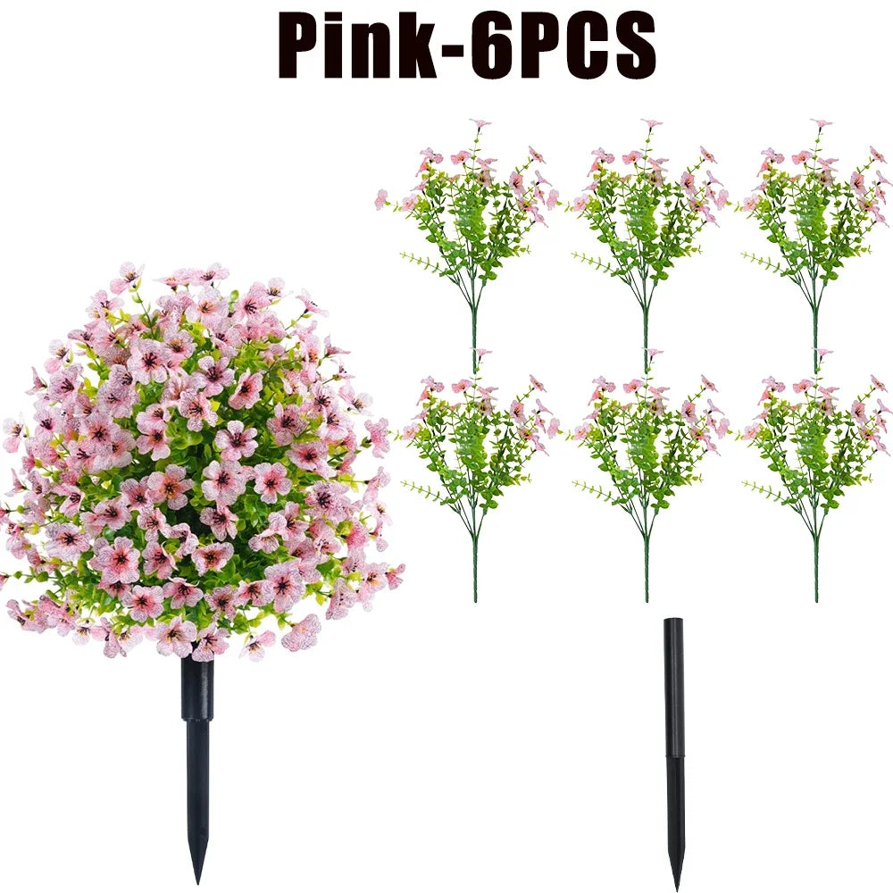 Artificial Eucalyptus Flowers - Faux Greenery Bouquet for Weddings, Home Decor & Vase Arrangements