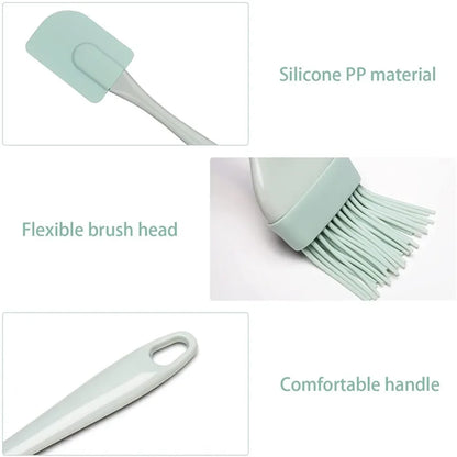 3Pcs Silicone Baking Spatula Set – Non-Stick Cream Scraper, Butter & Cake Mixer Tool for DIY Bread and Kitchen Baking
