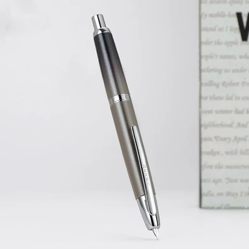 JinHao 10 Matte Black Fountain Pen — F/EF Nib Writing Pen for Office, School & Gifts