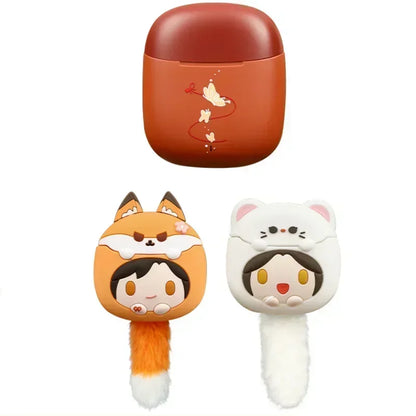 Hua Cheng Xie Lian Fox Rabbit Bluetooth Headset Case – Tian Guan Ci Fu Cosplay Earphone Case, Official Toy Gift