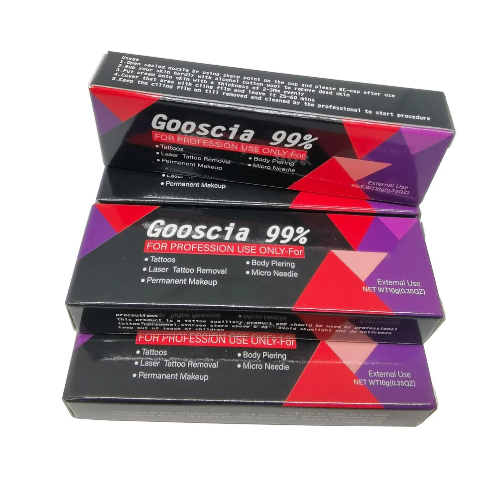 99% Goosica Tattoo Numbing Cream 10g – Pre-Permanent Makeup for Microblading, Piercing, Eyebrows, Lips & Tattoo Removal