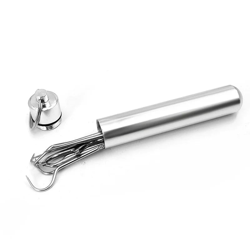 Stainless Steel Reusable Toothpick & Floss Set – Portable Teeth Cleaning Oral Care Kit