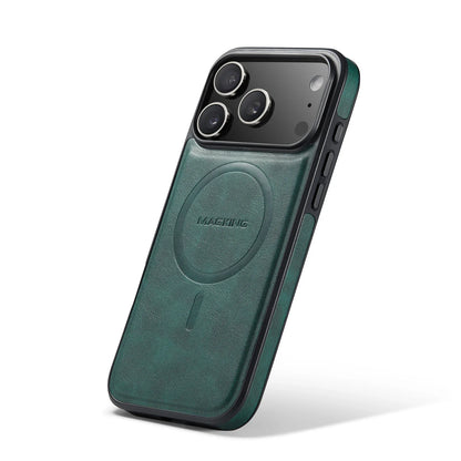 Leather MagSafe Phone Case - Magnetic Charging Shockproof Cover for iPhone 17 Air, 16, 15, 14, 13 & 12 Series