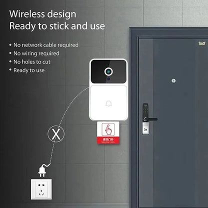 WiFi Video Doorbell Camera – Wireless HD Security, Night Vision, Two-Way Intercom, Voice Changer for Smart Home