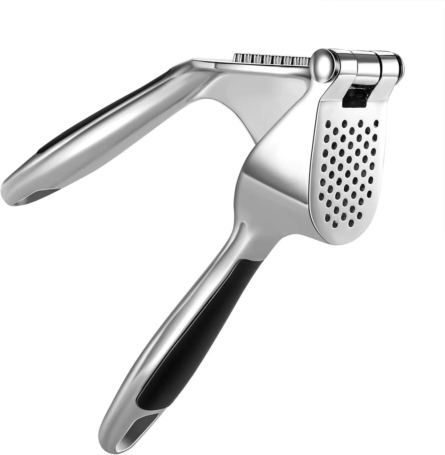 Ergonomic Garlic Press and Mincer – Easy Squeeze Zinc Alloy Garlic Crusher with Comfortable Handle