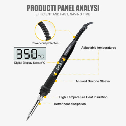JCD 60W/80W Electric Soldering Iron – Adjustable Temperature with Digital Display for Welding & Repair