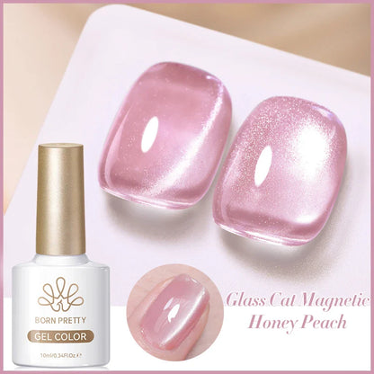 BORN PRETTY Cat Magnetic Gel Nail Polish 117 Colors 10ml Full Coverage Semi-Permanent Soak-Off Nail Varnish for Salon Manicure Glitter Cat Eye Nails