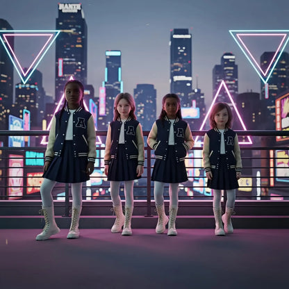 Anti-Slip Punk Gothic Winter Boots for Teen Girls – Mid-Calf Faux Leather Ankle Combat Boots with Side Zipper