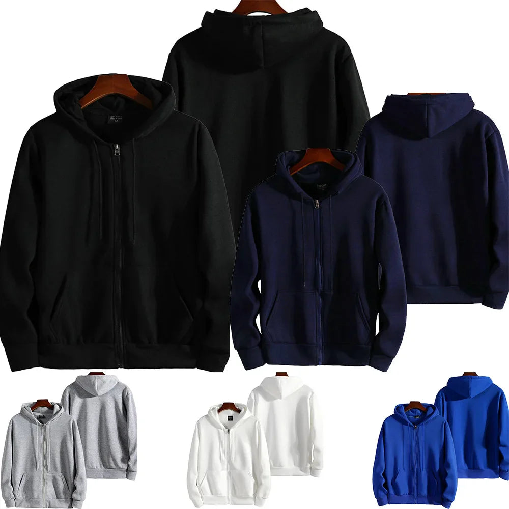 Fashion Zipper Hoodies for Women & Men - Long Sleeve Casual Sweatshirt for Autumn & Winter Sportswear