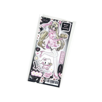 Cute Cartoon Angel & Demon Girl Stickers – DIY Scrapbook, Planner & Diary Decorative Stickers