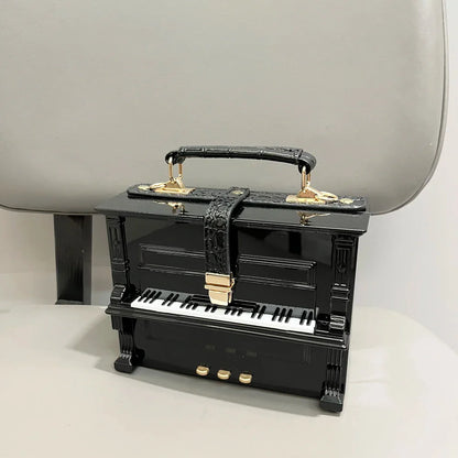 Luxury Designer Piano-Shaped Handmade Crossbody Shoulder Bag for Women – Elegant Purse, Messenger & Banquet Bag