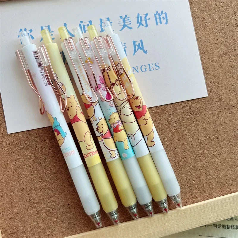 Anime Winnie the Pooh Gel Pen – 0.5mm Black Ink, Kawaii Student Stationery & Kids Gift