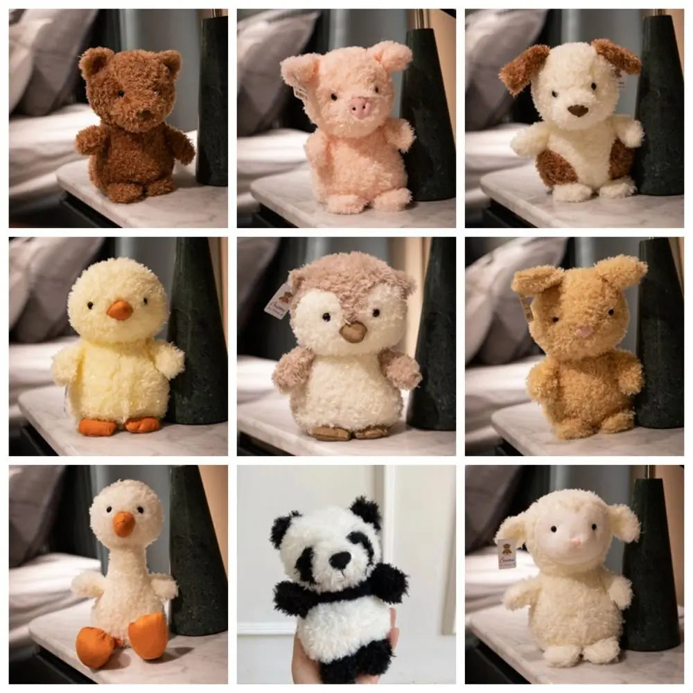 Kawaii Furry Plush Toys | Fox, Owl, Pig, Lamb, Chick & Duck Stuffed Animals for Kids & Adults