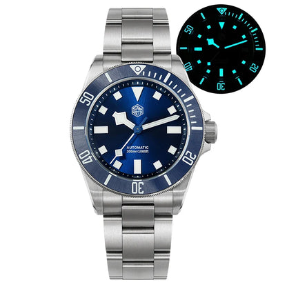 San Martin SN0121T Titanium Diving Watch – NH35 Automatic Movement, Grade 2 Titanium, 120-Click Bezel, 300M Waterproof Wristwatch
