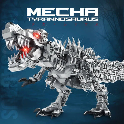 1766-Piece Battle Mech T-Rex Building Blocks – Articulated Robotic Dinosaur Model Kit for Display & Play