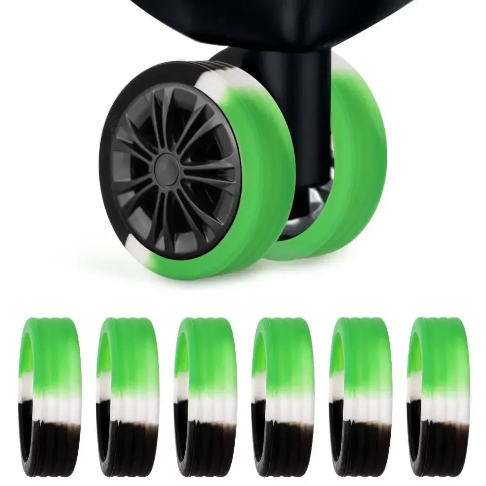 4/8PCS Travel Luggage Wheel Protectors — Noise-Reducing Caster Covers for Suitcase Trolley Boxes