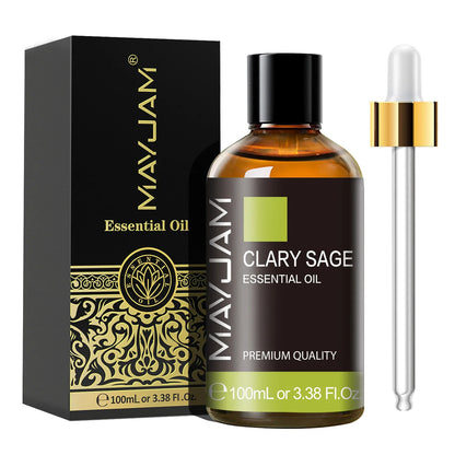 MAYJAM 100ml Essential Oil with Dropper - Sandalwood, Lavender, Eucalyptus & Vanilla for Humidifiers & Candles