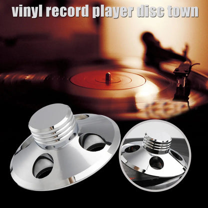 Metal Record Stabilizer Clamp — LP Vinyl Turntable Weight Pad for Noise Reduction