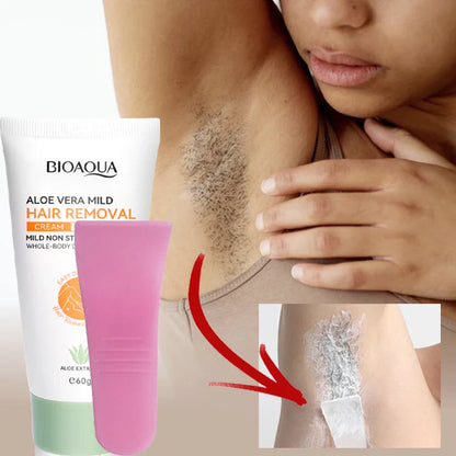 Permanent Hair Removal Cream — Painless Body & Intimate Area Epilator with Growth Inhibitor for Men & Women