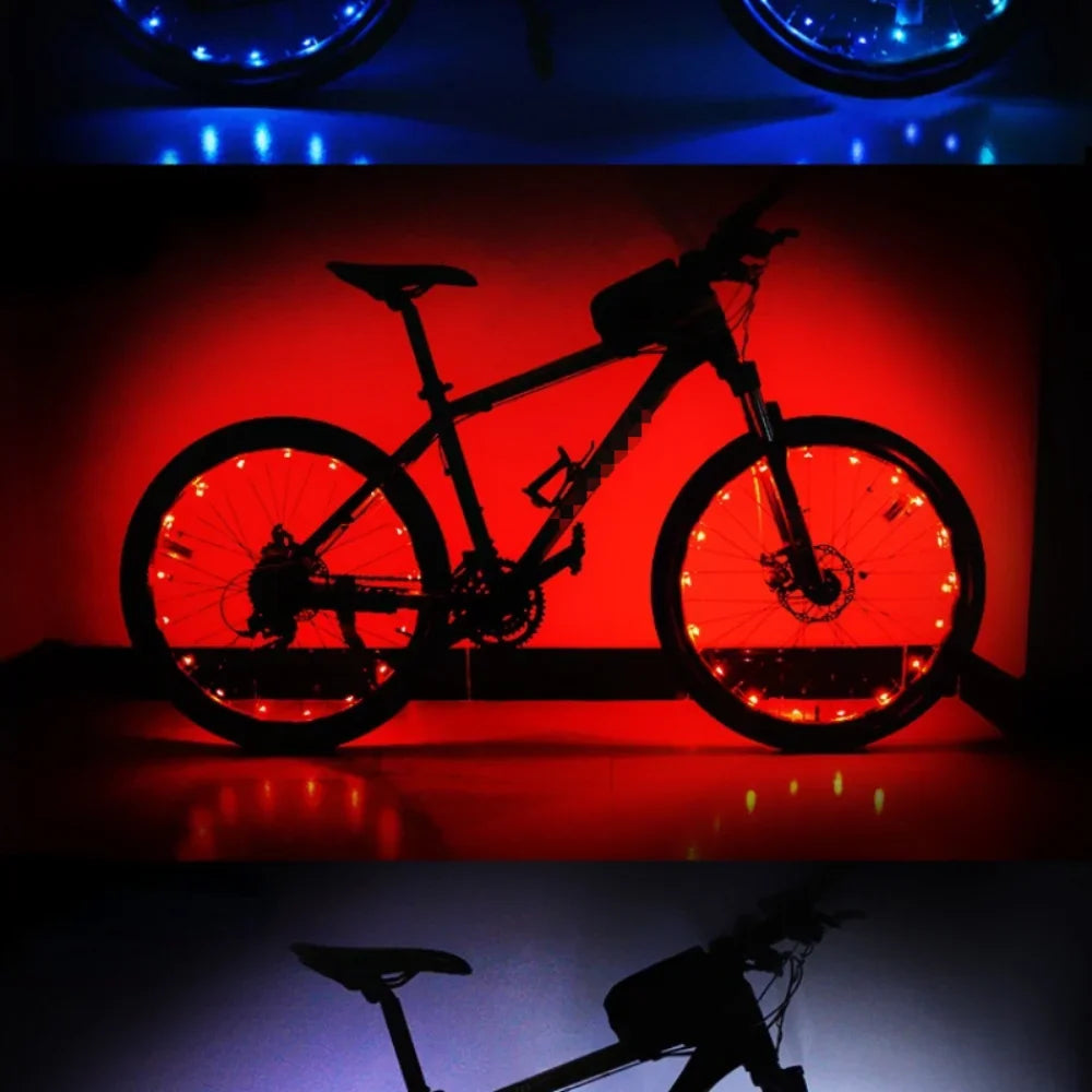 Bicycle Hot Wheel Lights - Mountain Bike Frame and Spoke Decoration Lights for Night Riding