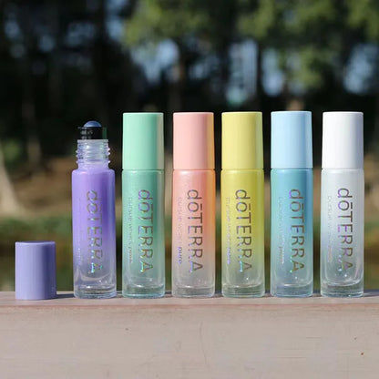 6pcs 10ml Glass Roller Bottles – Leakproof Empty Essential Oil Bottles with Stainless Steel Balls